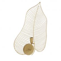 Golden Wire Palm Leaf Wall Light exotic style - Gold Metal - Maisons Du Monde