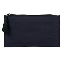 Green and blue pouch vintage style - Black - Linen - Maisons Du Monde