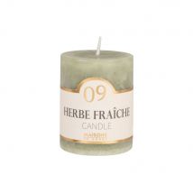 Green scented candle H6cm, 75g country style - Green - Wax - Maisons Du Monde