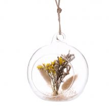 Hängekugel aus Glas mit Trockenblumen Stil modern Maisons du Monde