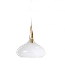 Hanglamp van glas en goudkleurig metaal hedendaags stijl - Maisons Du Monde