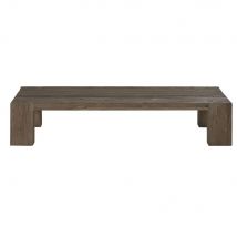 Iepenhouten salontafel stijl - exotisch - Kastanjebruin - Maisons Du Monde