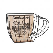 Kapselhalter Tasse, aus schwarzem Metall industrial Stil - Beige - Spanplatte - Maisons Du Monde