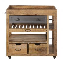 Küchen Serviertisch aus Holz Stil industrial Braun Holz Maisons du monde