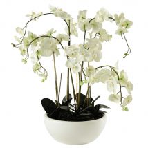 Künstliche Orchidee FLORA im Topf, H 98 cm Stil modern Maisons du Monde