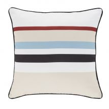 Kussen met meerkleurige strepen 45 x 45 cm hedendaags stijl - Veelkleurig Polyester - Maisons Du Monde