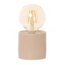 Lampada con globo in vetro e argilla rosa alt. 16 cm - Modello Contemporaneo - - Ceramica - Maisons du Monde