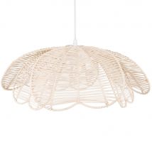 Lámpara de techo de mimbre efecto hojas color crudo Estilo rústico Maisons du monde