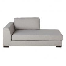 Longchair Mit Bettkasten Und Ecke Links Für Modulares Sofa, Hellgrau modern Stil Polyester - Maisons Du Monde