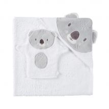 Mantella da bagno neonato in cotone bianco e grigio - Öko-Tex Zertifikat - Maisons du Monde