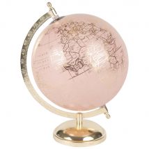 Mappamondo rosa e dorato - Modello Contemporaneo - - Metallo - Maisons du Monde