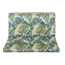 Materasso pallet in cotone con stampa tropicale verde 80x120 cm - Modello Esotico - Bianco - Maisons du Monde