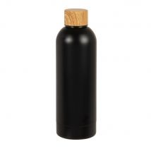 Matte black and beige stainless steel insulated flask contemporary style - Maisons Du Monde
