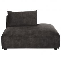 Méridienne destra per divano componibile in velluto marmorizzato grigio scuro - Modello Industriale - Maisons du Monde