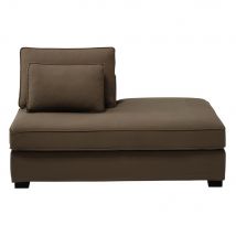 Méridienne destra per divano componibile tela grigio tortora - Modello Contemporaneo - Talpa - - Polyester - Maisons du Monde
