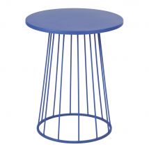 Mesa De Apoio Em Metal Azul estilo contemporâneo - Maisons Du Monde