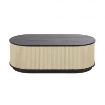 Mesa De Centro Com Tampo Regulável Bicolor estilo exótico - Bege Madeira - Maisons Du Monde