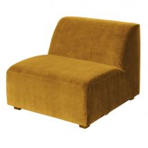 Modulelement für modulares Sofa aus Samt, ockerfarben Stil vintage Gelb Samt Maisons du monde