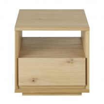 Nachttisch mit 1 Schublade, weiß modern Stil - Beige - Spanplatte - Maisons Du Monde