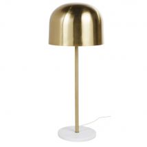 Nachttischlampe aus goldfarbenem Metall und weißem Marmor vintage Stil - Metall - Maisons Du Monde