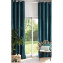 Ösenvorhang aus blaugrünem Samt 140x300, 1 Vorhang Stil classic chic Maisons du Monde