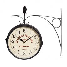 Orologio da stazione in metallo nero, 42x24 cm - Modello Country - - Maisons du Monde