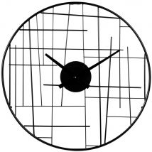 Orologio in filo di metallo nero diam. 55 cm - Modello Industriale - Maisons du Monde