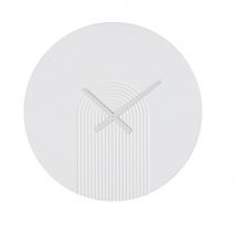 Orologio inciso bianco Ø 78 cm - Modello Contemporaneo - Pannello truciolato - Maisons du Monde