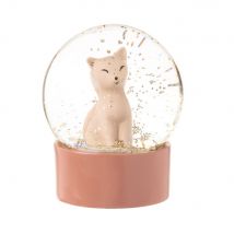 Palla con neve gatto rosa - Modello Contemporaneo - Vetro - Maisons du Monde