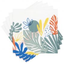 Papierservietten mit bunten Pflanzenmotiven (x20) modern Stil - Mehrfarbig - Maisons Du Monde