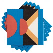 Papierservietten mit mehrfarbigen grafischen Motiven, 20 Stück Stil modern Papier Maisons du Monde