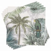 Papierservietten mit tropischem Druckmuster 33x33 (x20) exotic Stil - Mehrfarbig - Weihnachtsdekoration - Maisons Du Monde