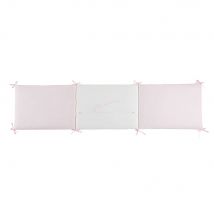 Paracolpi lettino per neonato rosa e bianco in cotone - Modello Contemporaneo - Öko-Tex Zertifikat - Maisons du Monde