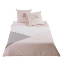 Parure da letto grigia e rosa in cotone 140x200 cm - Modello Contemporaneo - - Ragazzo - Maisons du Monde