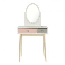 Pink and White Vintage Dressing Table style vintage - Multicolour - Wood - Girl - Maisons Du Monde