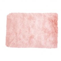 Pink Faux Fur Rug 80x120 contemporary style - Fake Fur - Child - Maisons Du Monde