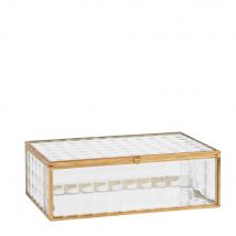 Portagioie in vetro e metallo dorato modello classico chic - Trasparente - Vetro - Maisons Du Monde