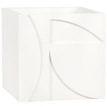 Portavasi in cemento bianco alt. 15 cm - Modello Contemporaneo - Maisons du Monde