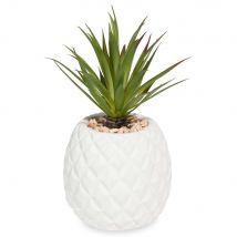 Potted artificial pineapple contemporary style - Green Ceramic - Maisons Du Monde
