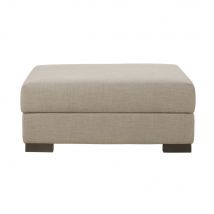 Pouf per divano modulabile con vano contenitore beige - Modello Contemporaneo - - Polyester - Maisons du Monde