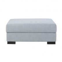 Pouf per divano modulabile con vano contenitore blu ghiaccio - Modello Contemporaneo - - Polyester - Maisons du Monde