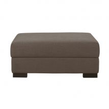 Pouf per divano modulabile tela grigio tortora con vano contenitore - Modello Contemporaneo - Talpa - - Polyester - Maisons du Monde