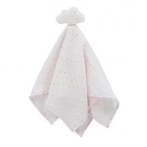 Pupazzetto coperta neonato nuvola cotone bio bianco motivi argentati modello - Dorato - Maisons Du Monde