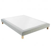 Rete imbottita grigio chiaro 160x200 cm - Modello Contemporaneo - - Legno - Maisons du Monde