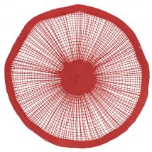 Rode ronde placemat van papier stijl - exotisch - Rood - Maisons Du Monde