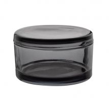 Round black smoked glass box contemporary style - Transparent , - Maisons Du Monde