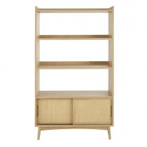 Scaffale a 2 ante scorrevoli in rattan incannucciato - Beige - - Maisons du Monde