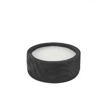Scented candle in black burnt paulownia contemporary style - Black - Wood - Maisons Du Monde