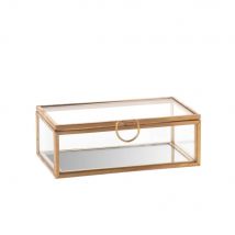 Schmuckbehälter aus Glas und goldfarbenem Metall classic chic Stil - Transparent - Maisons Du Monde