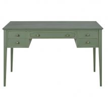 Schreibtisch mit 5 Schubladen, khaki Stil classic chic Maisons du Monde